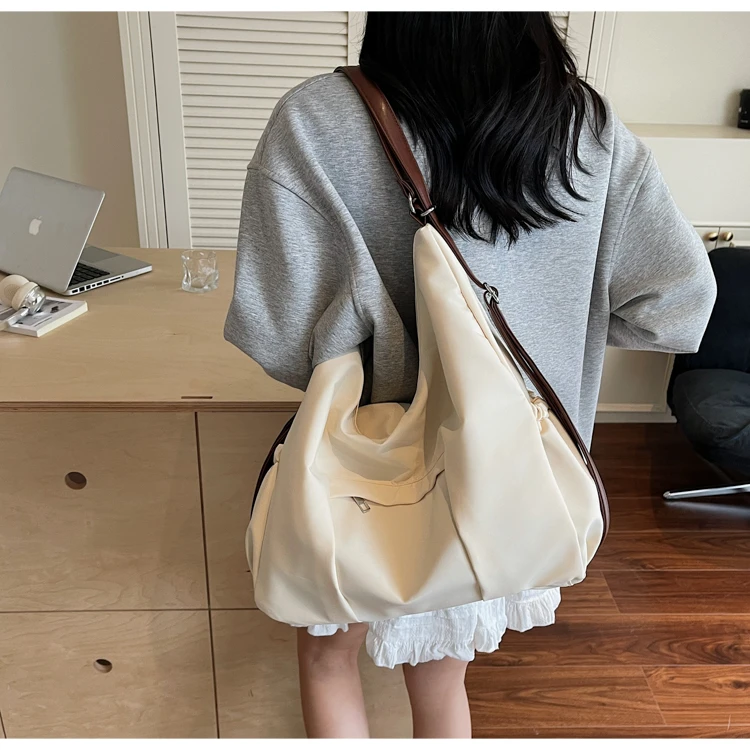 复古日系单双肩背包弧形肩带网红民族风休闲百搭通勤大容量包包