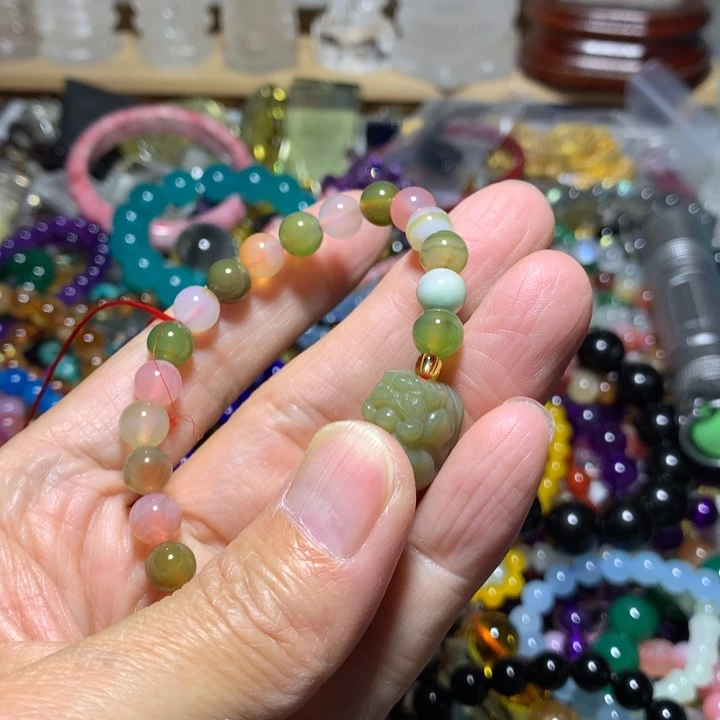 玛瑙/玉髓未镶嵌手链7mm貔貅手链