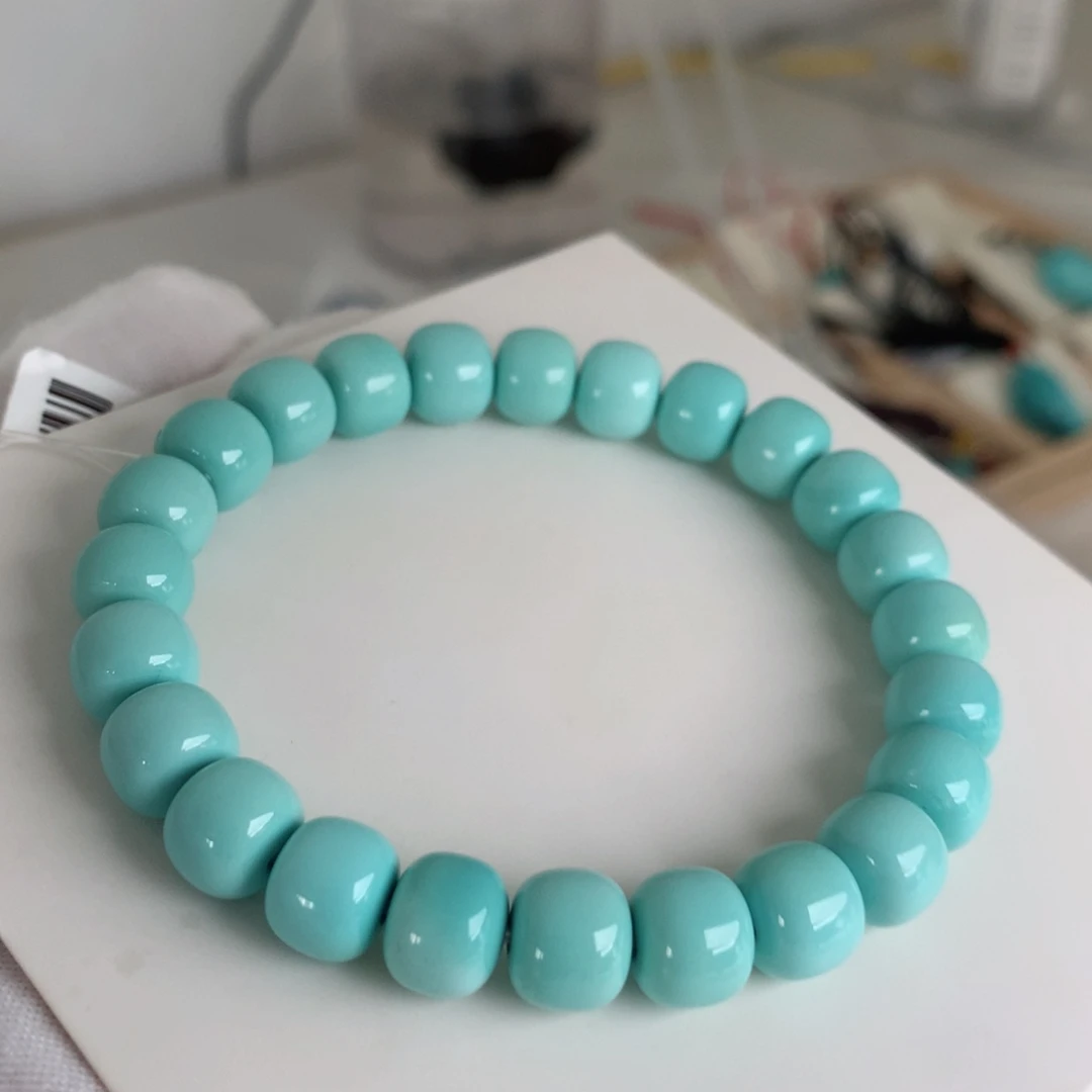 未镶嵌绿松石珠宝奇石8.5m m