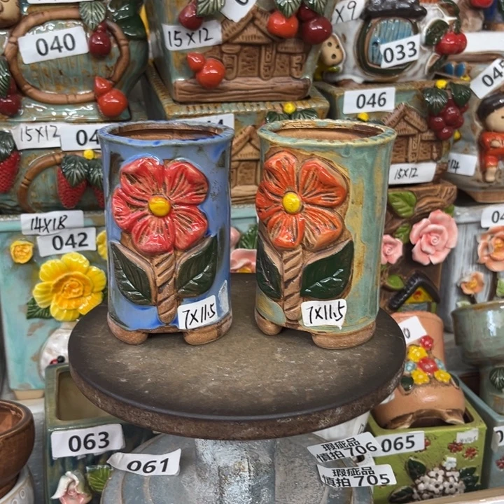 紫砂花盆粗陶材质多肉花盆