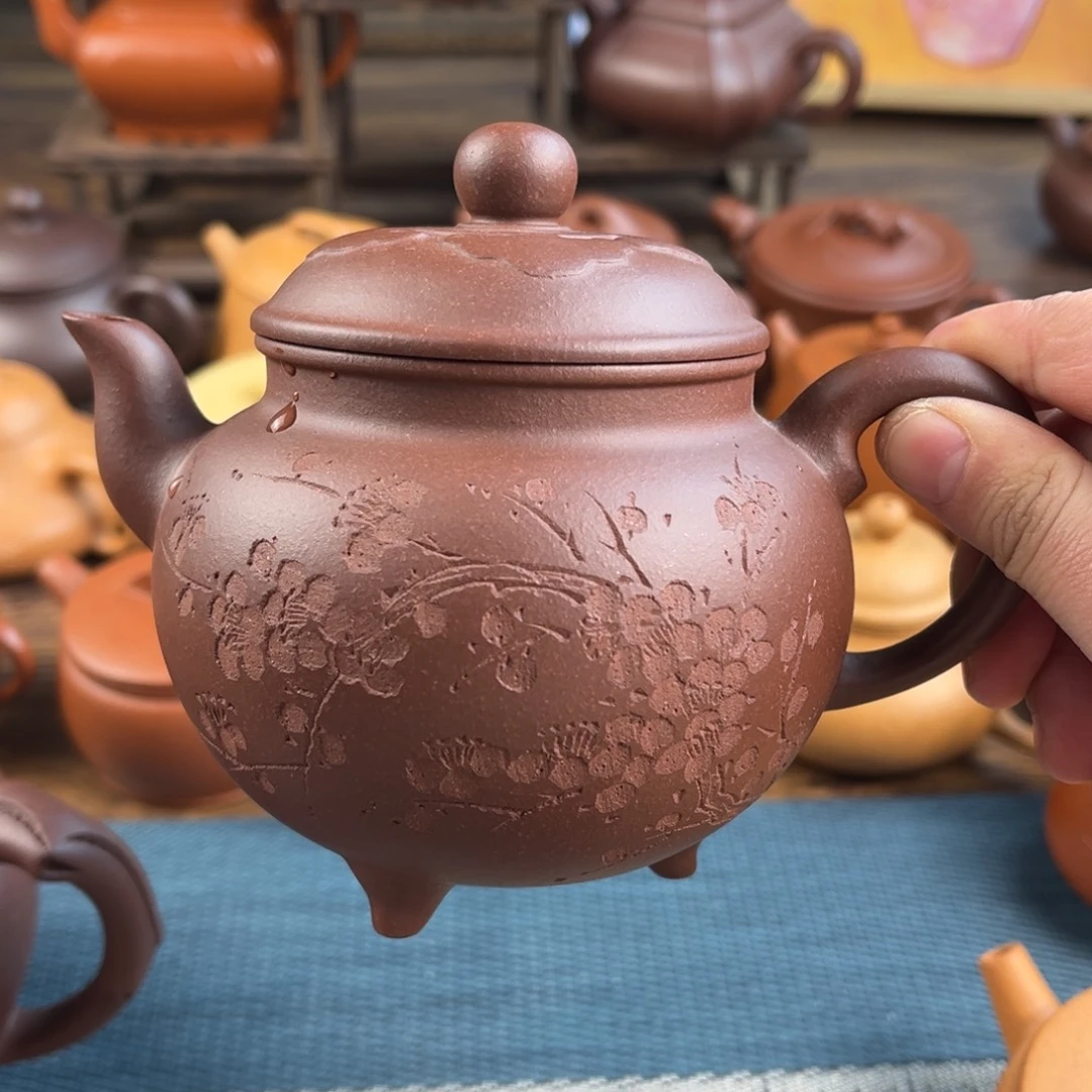 茶壶紫砂手工制作工艺精湛360cc