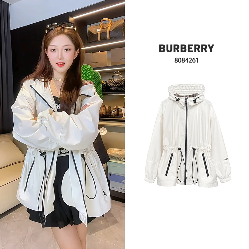 BURBERRY/博柏利(香港发)休闲抽绳收腰连帽风衣外套8084261/BCJ