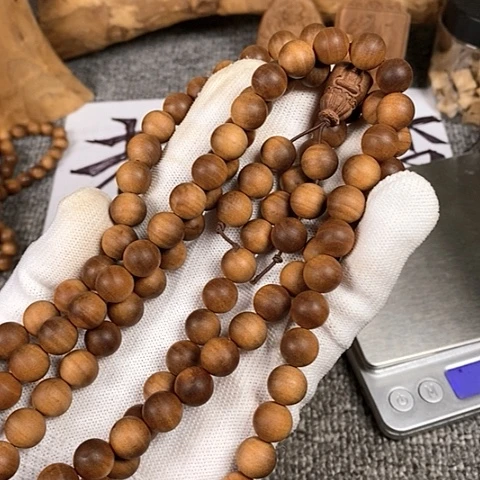 檀香木手串/手链老山檀香黑肉横纹1.0/108沉水