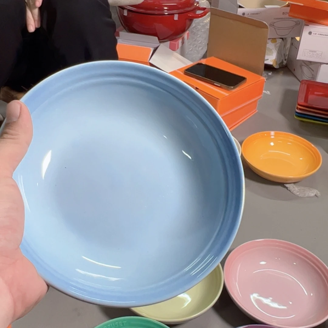 陶瓷水晶蓝燕麦碗