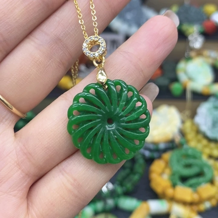 翡翠未镶嵌颈饰项链5