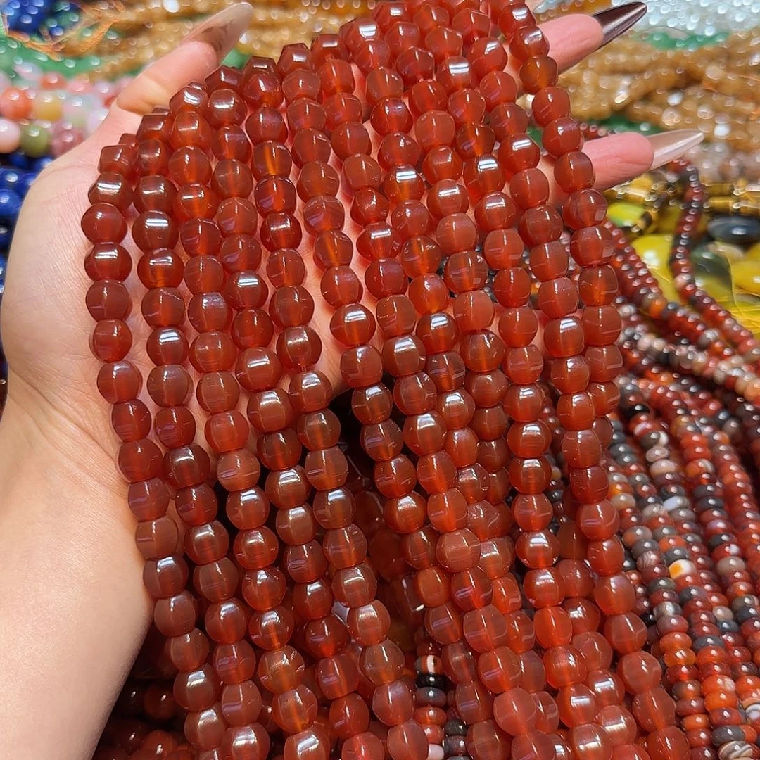 玛瑙/玉髓未镶嵌珠宝半成品11mm红玛瑙A货南瓜