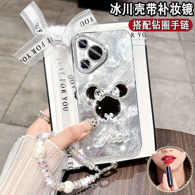 适用华为PURA70手机壳p60网红p50超薄p40保护套p30镜子ADY-AL00女