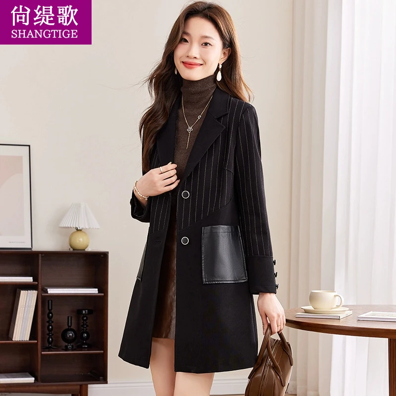 【尚缇歌】杭州意法风衣女款2025新款春秋高端外套中长款可蓓妈妈装
