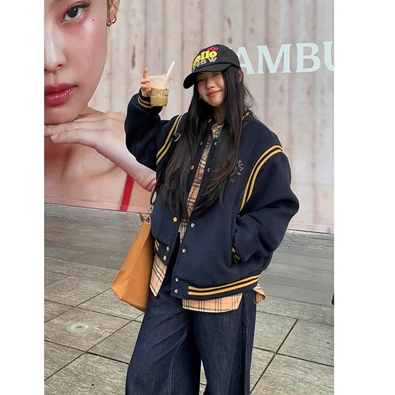 NASAOVER外套女秋冬季加厚棉服独特超好看夹棉休闲韩系百搭棒球服