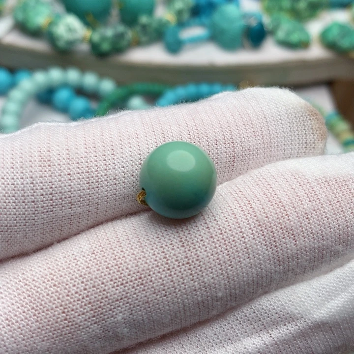 绿松石未镶嵌珠宝奇石11.6mm