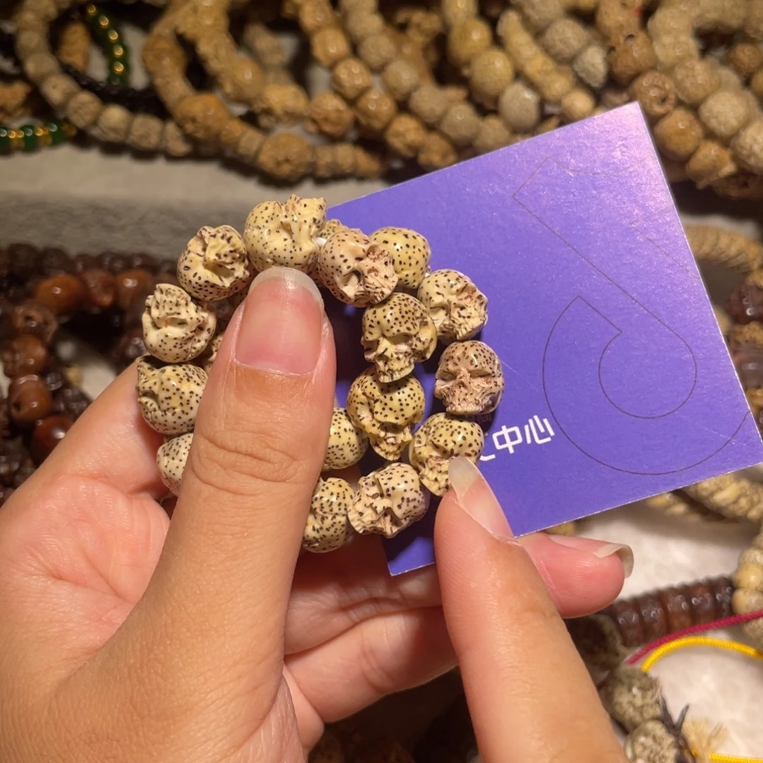 星月菩提吊坠半骷髅单圈19颗