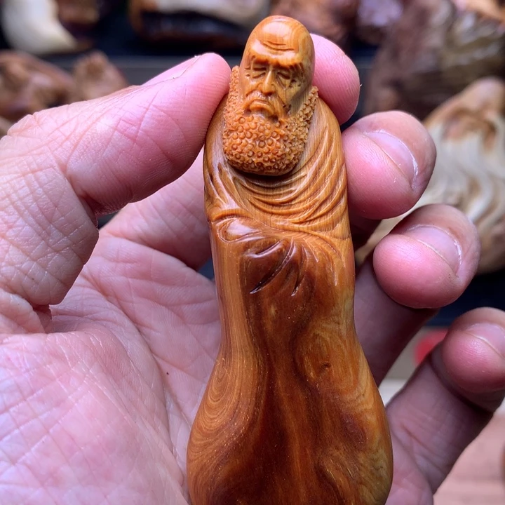 柏木（崖柏）崖柏陈化料手把件