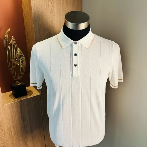 【18针工艺】轻奢透气男装短袖常规Polo衫薄款百搭翻领纯色夏季针织