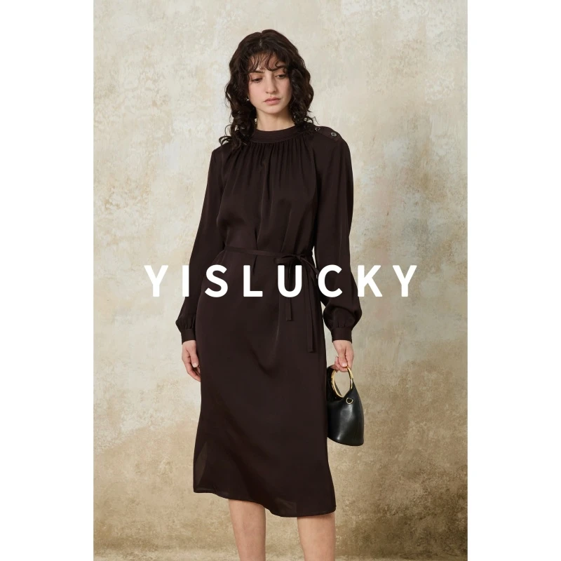 【LP老钱风】22姆米桑蚕丝弹力双乔女士春秋经典高级感连衣裙LG9722