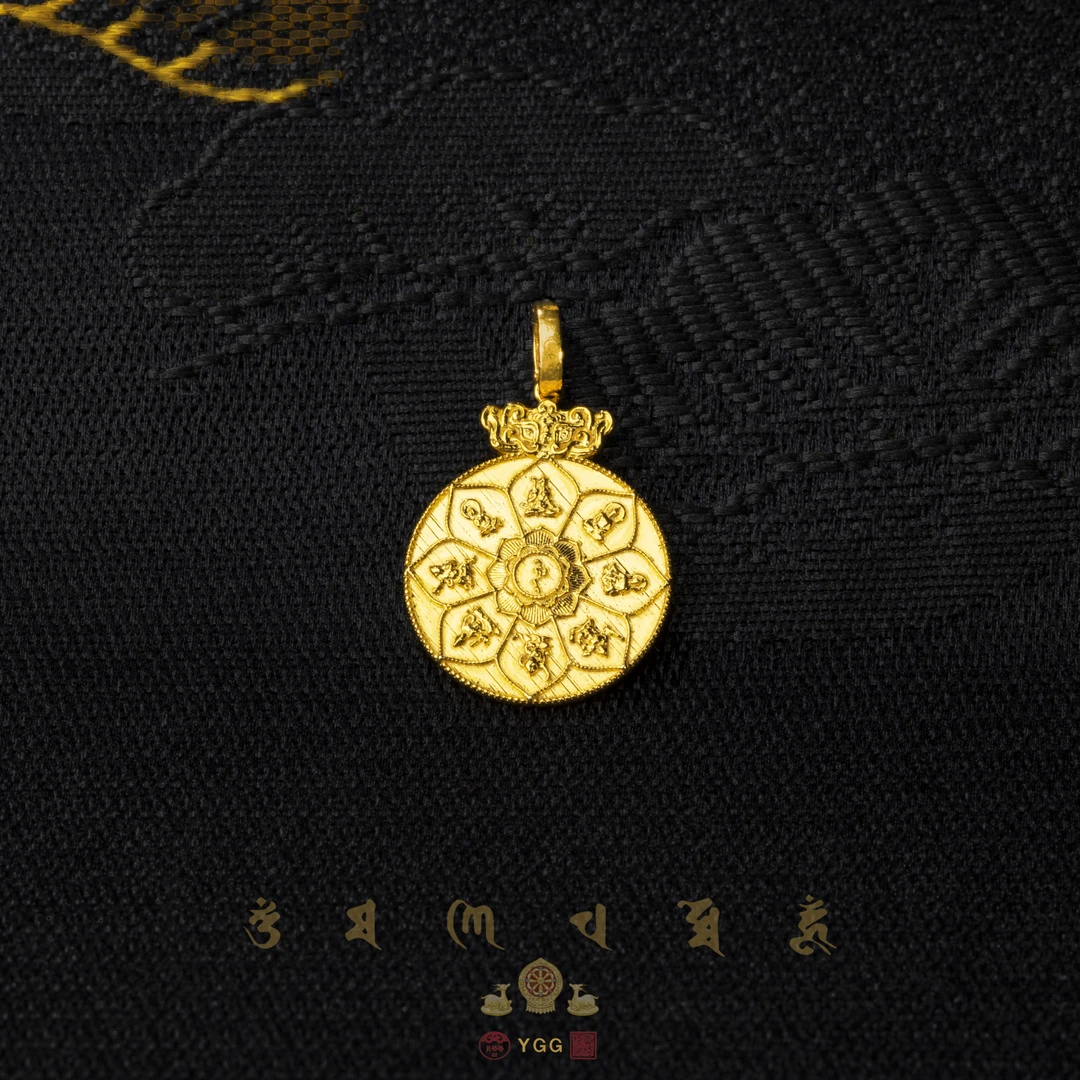 员格格TBGCF47/金八大妙像坛城圆牌万扣吊坠