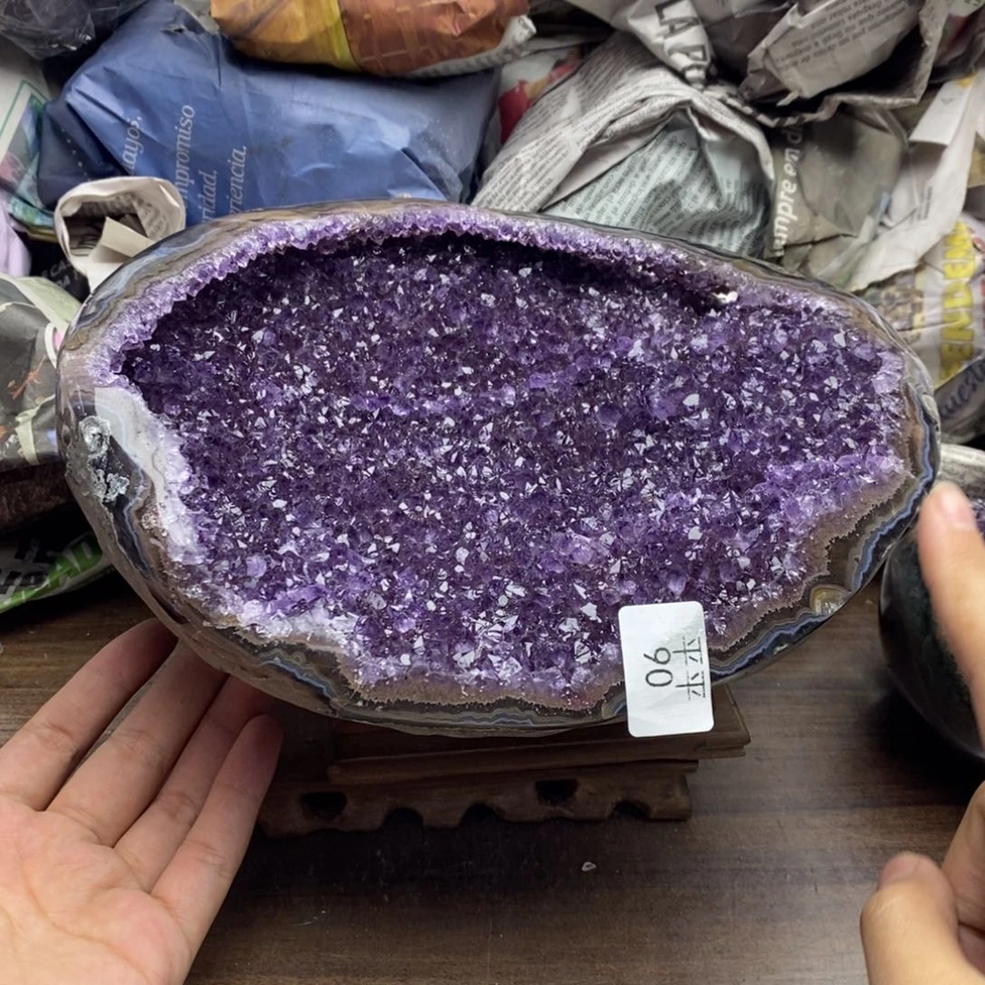 紫晶珠宝半成品未镶嵌