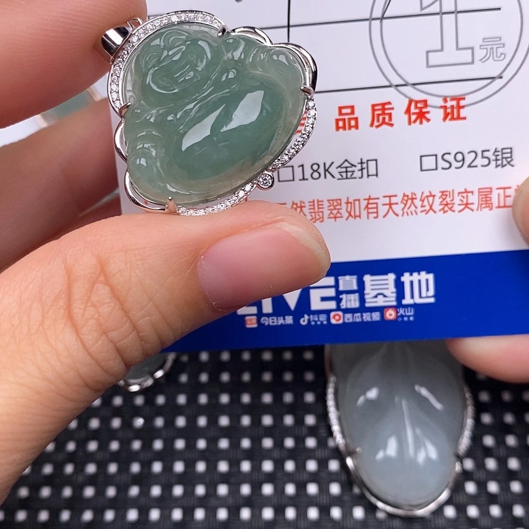 翡翠银S925镶嵌颈饰
