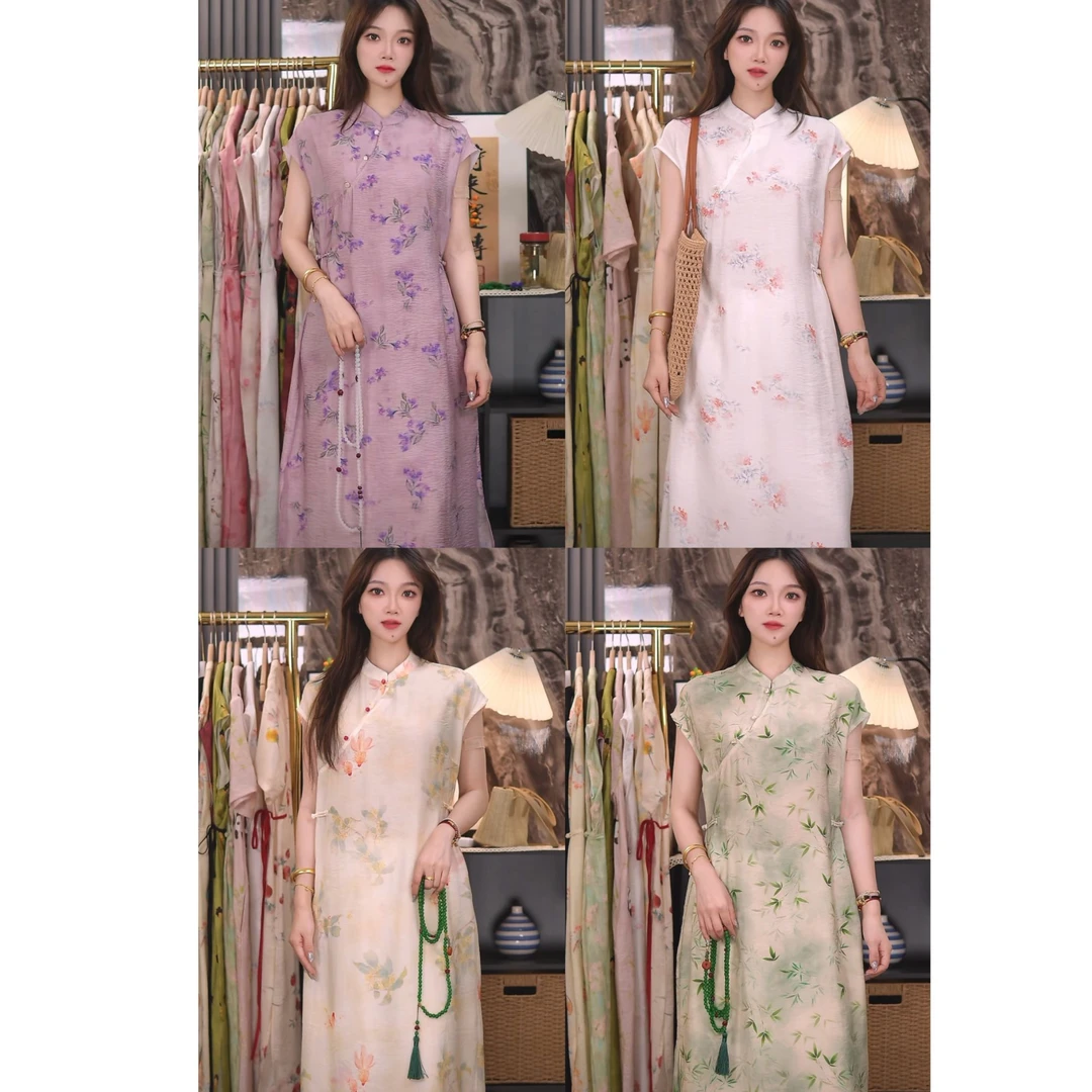 (A101-A200)无袖裙合集~依然新中式国风改良旗袍裙夏季宽松连衣裙
