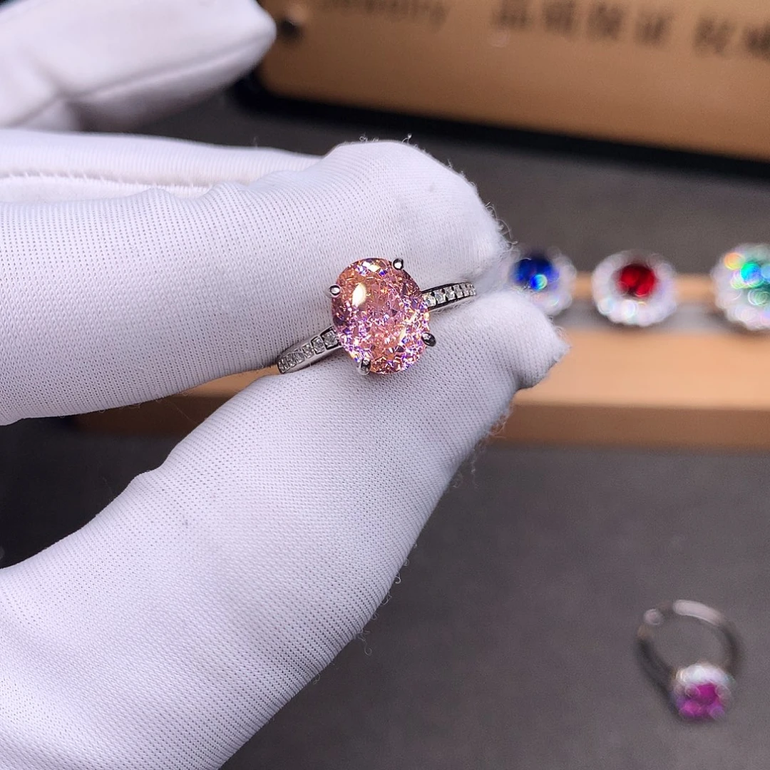 碧玺戒指银S925镶嵌