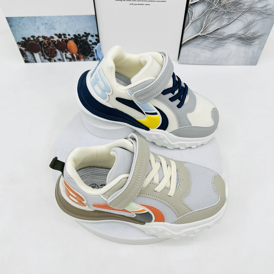 B1区3858春季儿童轻便底双网鞋