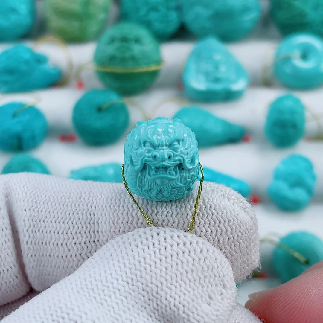 绿松石未镶嵌车挂尺寸14