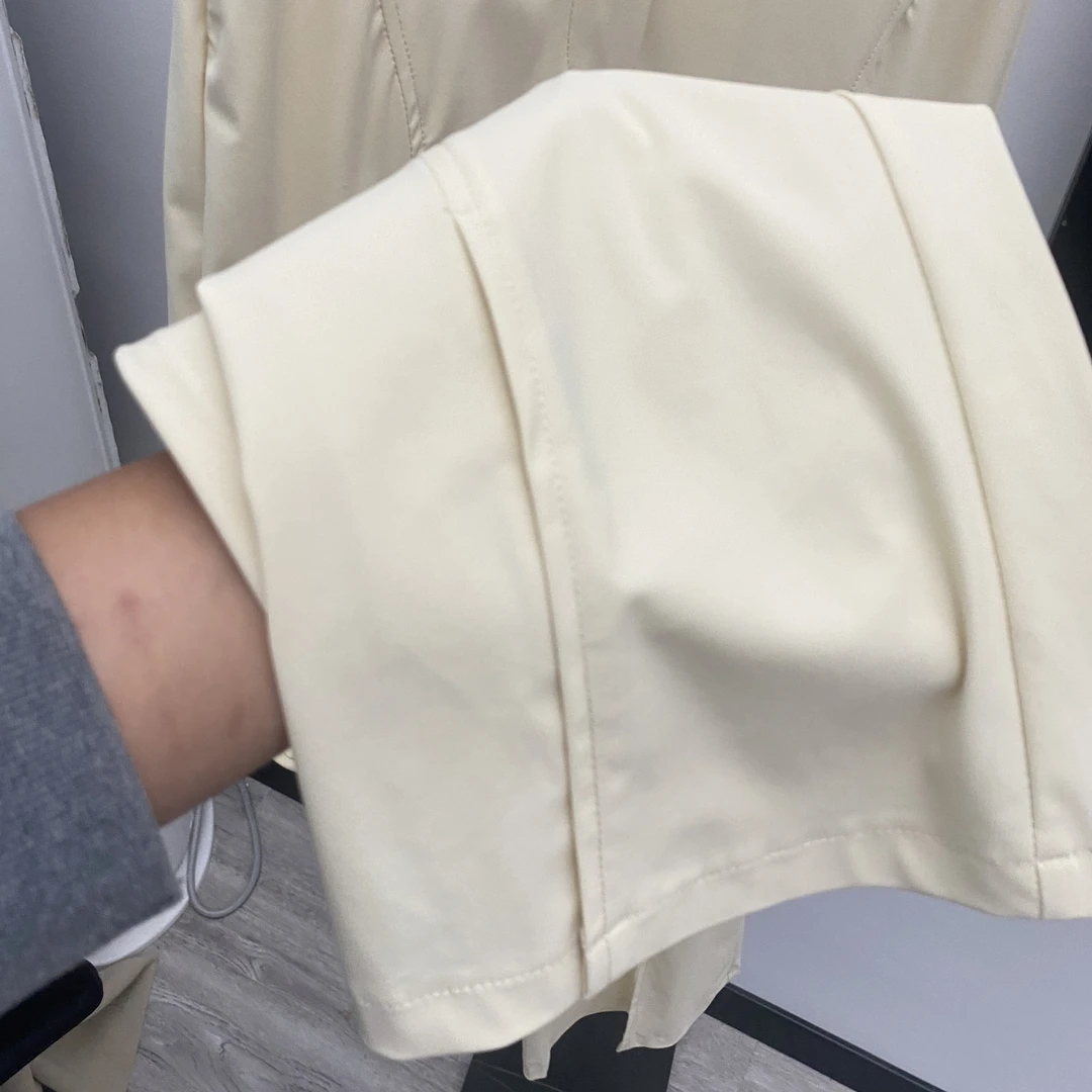 夏季中腰透气喇叭裤法式休闲裤百搭阔腿裤女装微喇西装长裤