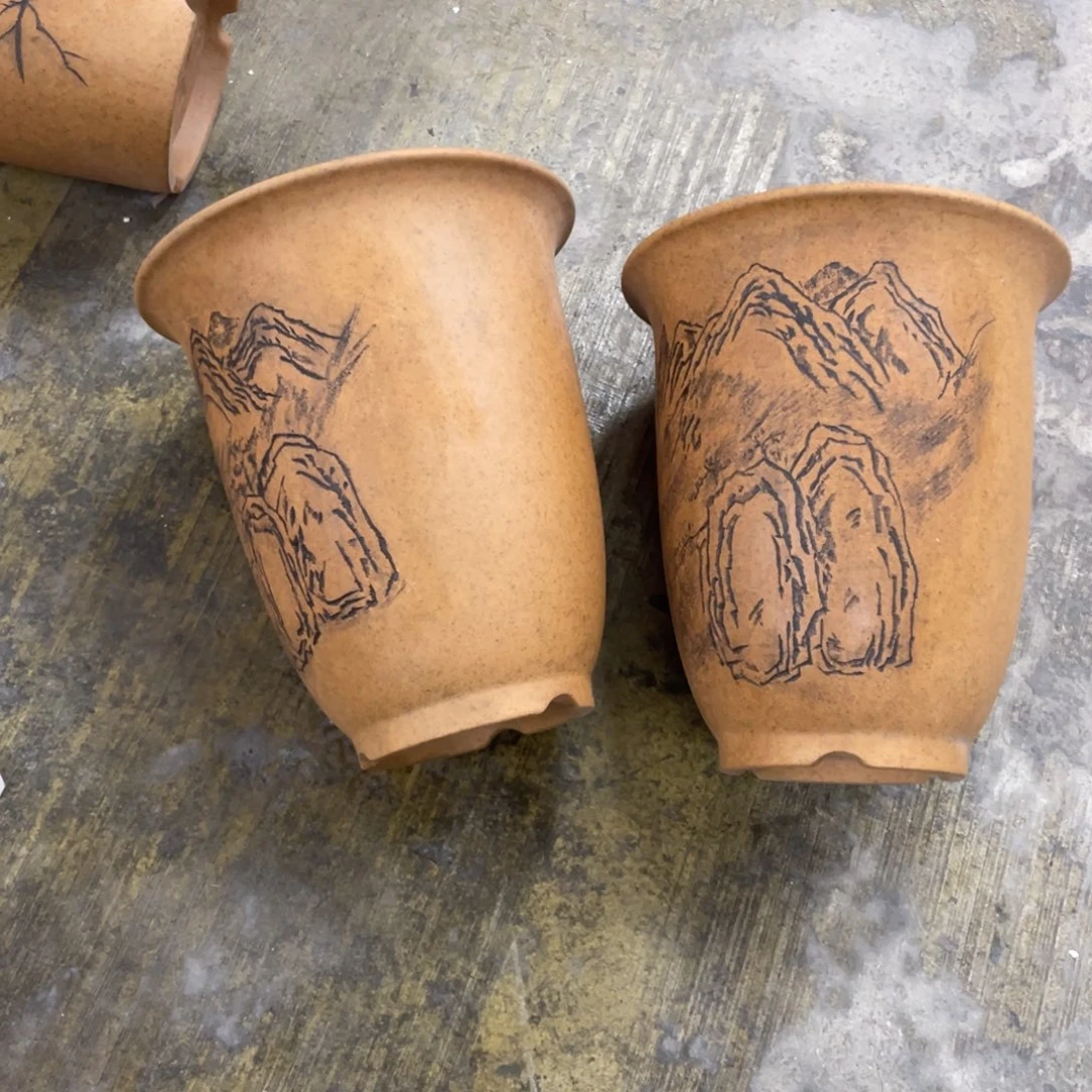 紫砂花盆乡**人瑕花盆花盆