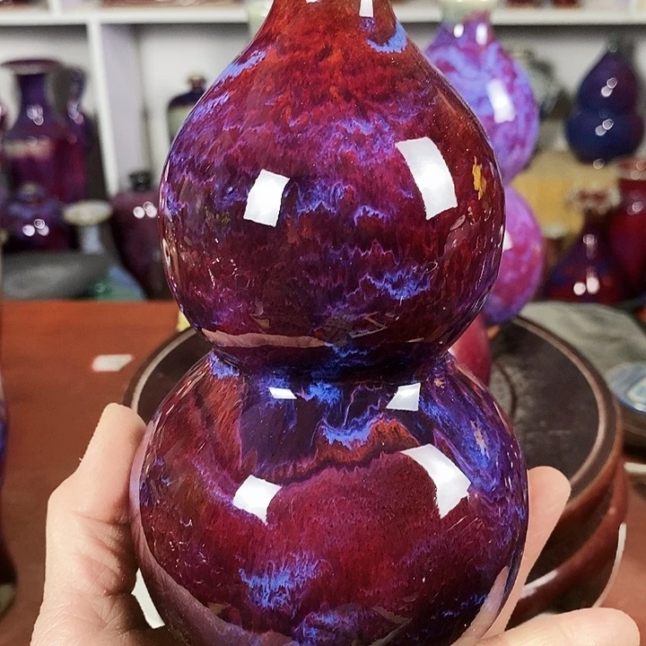 尚峰钧窑作品葫芦瓶