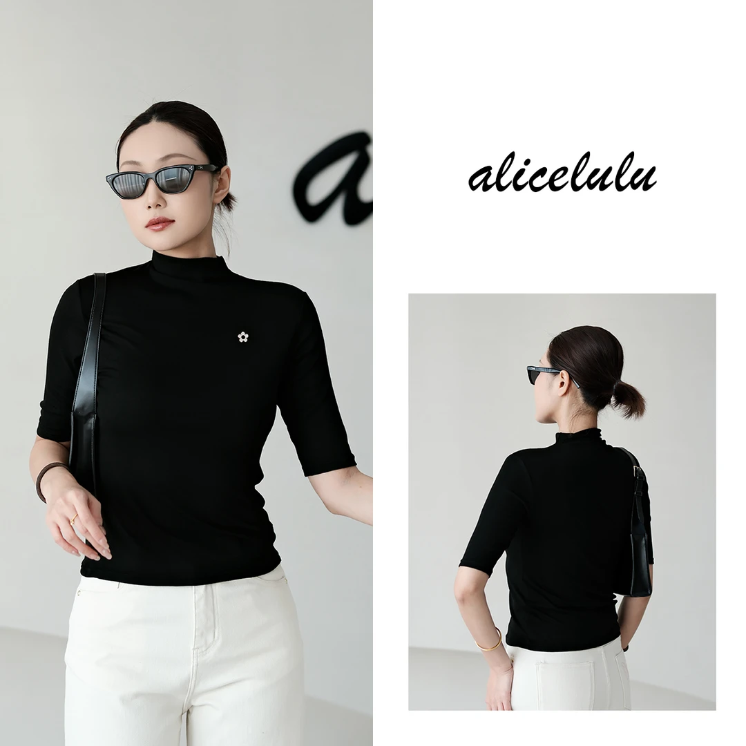 6 ALICE “糖果衣”衬衫 小花刺绣 弹力显瘦 S2139059T