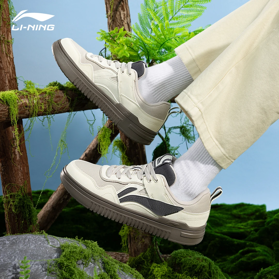 李宁青云板鞋男鞋2025春季官方正品轻便复古潮鞋低帮百搭休闲鞋男