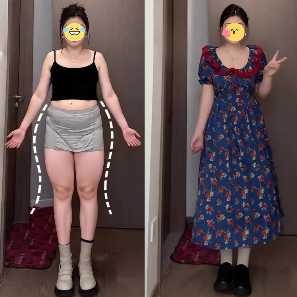 大码法式泡泡袖碎花连衣裙女夏季胖MM梨型身材遮肚显瘦高级感裙子