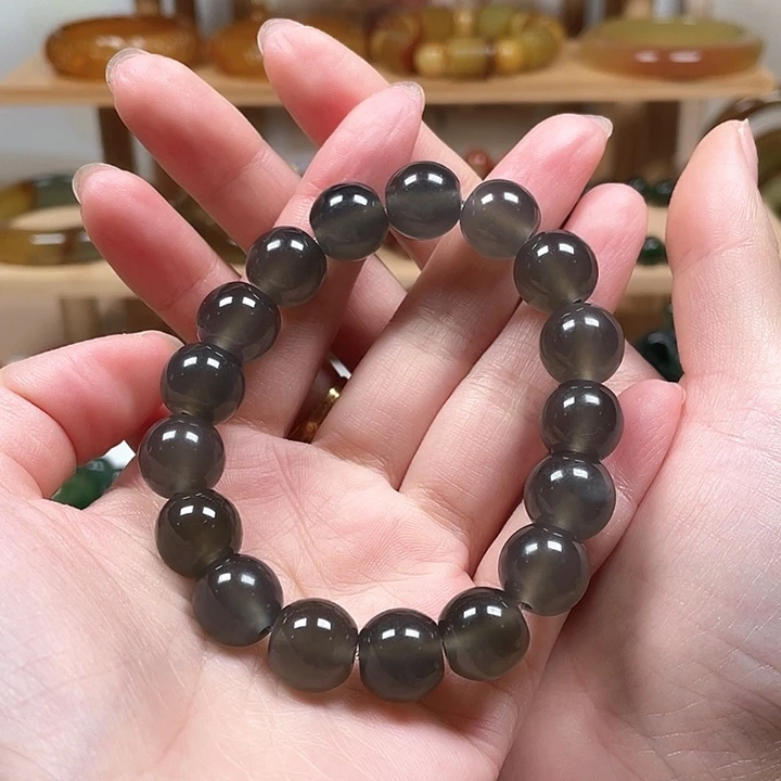 蛇纹石玉手链未镶嵌石***6