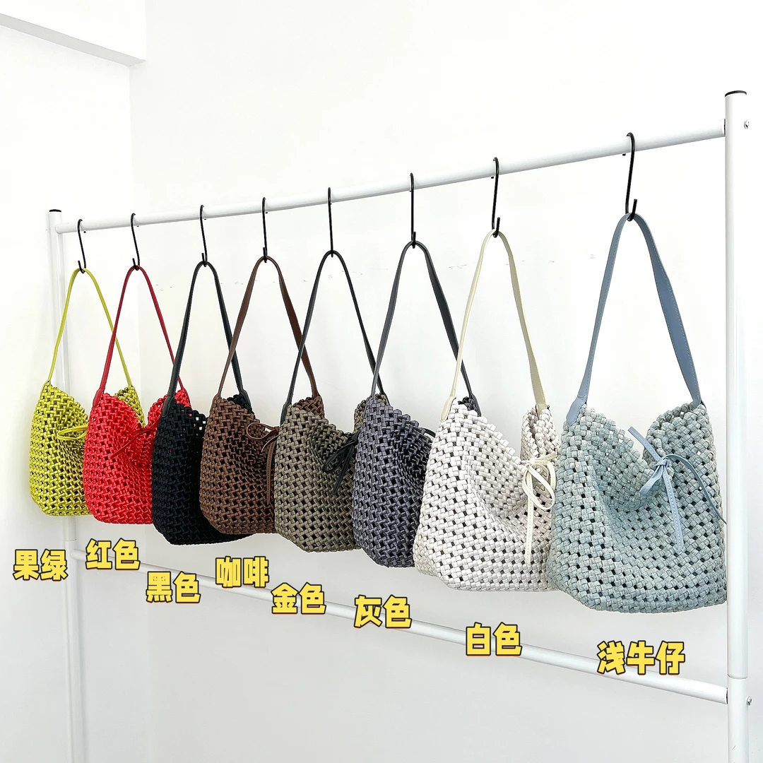 【织物小水桶】大容量编织时尚休闲手提单肩水桶包编织包包夏天