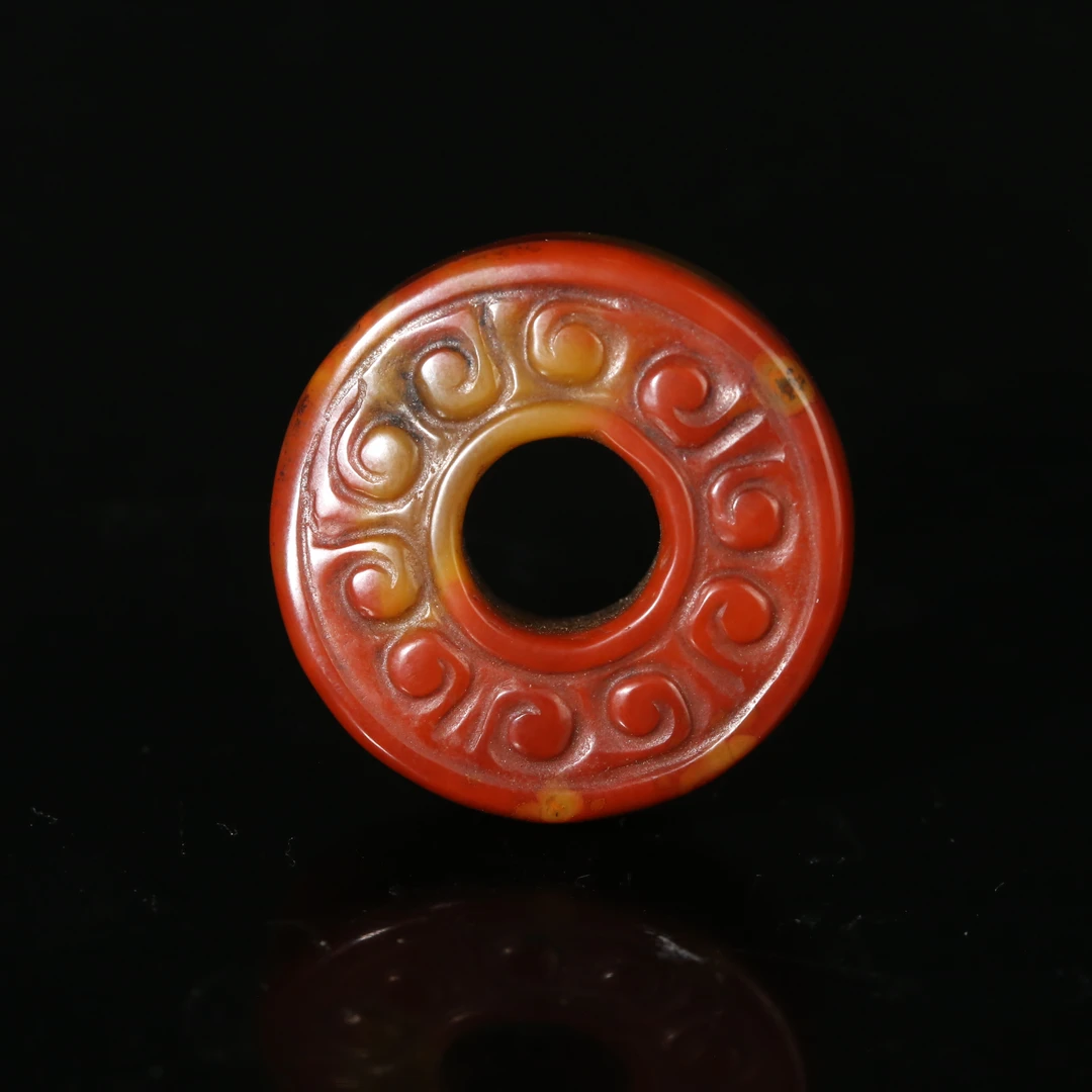 明代南红玛瑙勾云纹壁WDZC2512131007