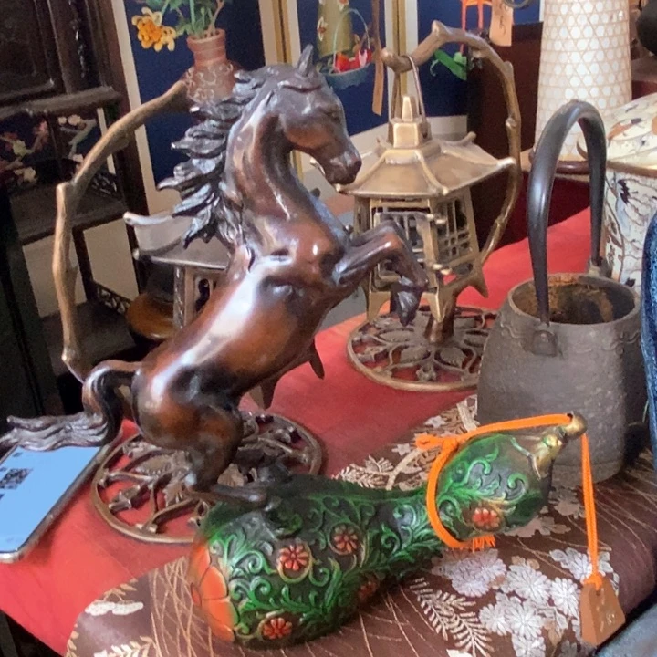 蜜安罐瓷香炉锡茶则