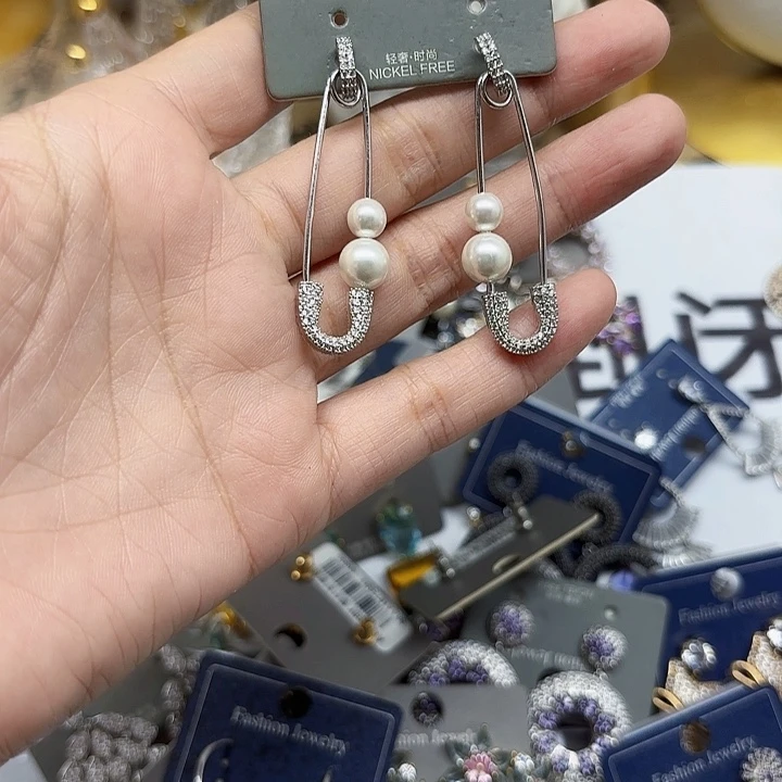 铁合金琉璃925银耳饰