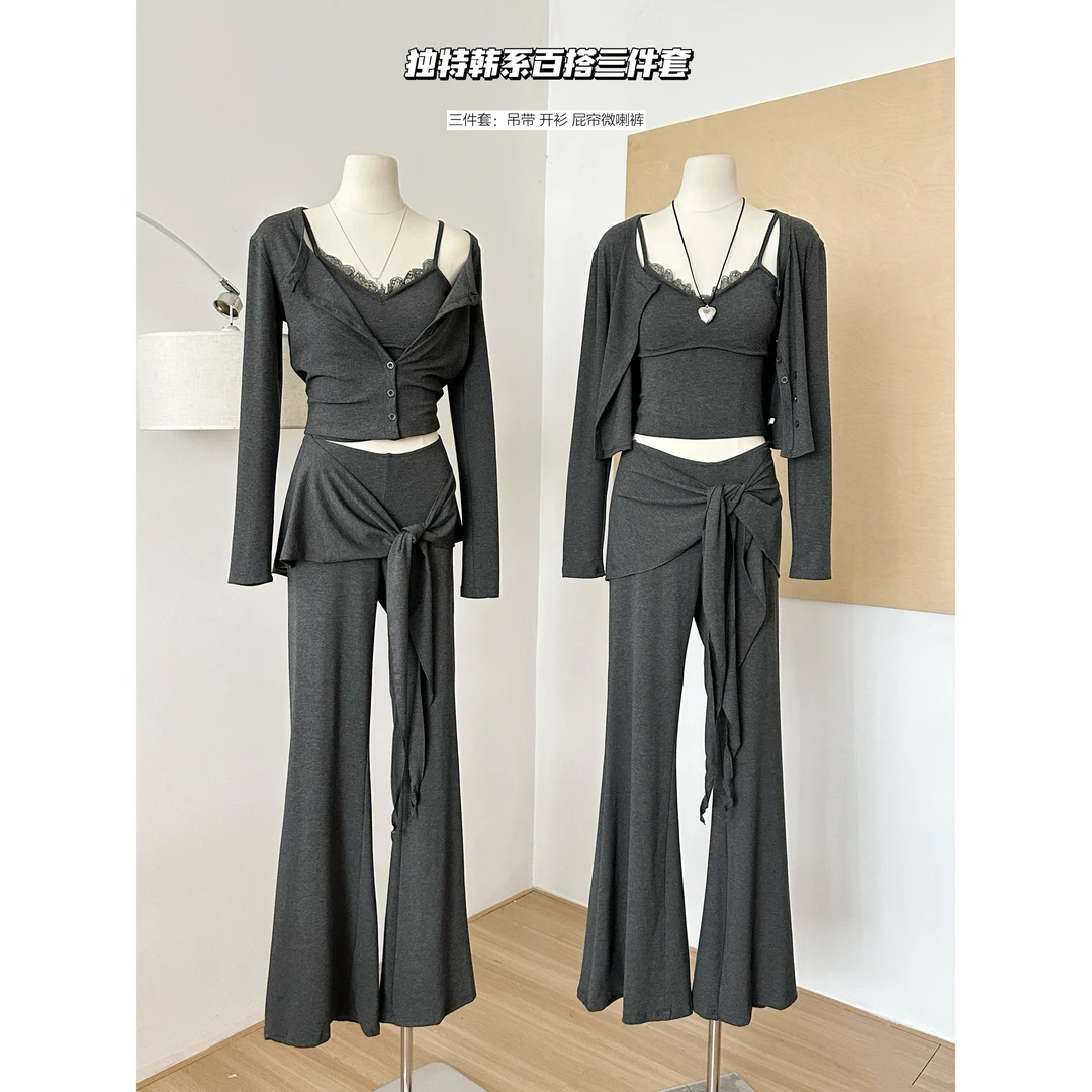 红人馆短款外套女春季独特超好看韩系百搭今年流行的上衣三件套