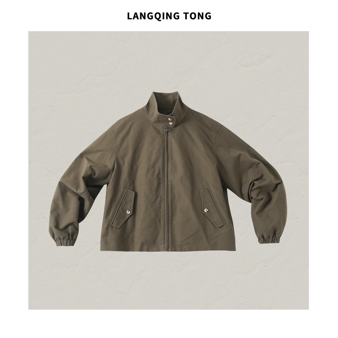 浪清/女装推荐 丽蒂娅百搭全棉立领外套43552#