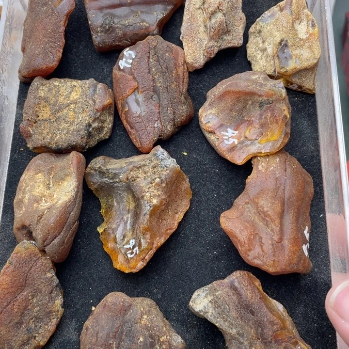 半***糖未镶嵌定制琥珀琥珀蜜蜡