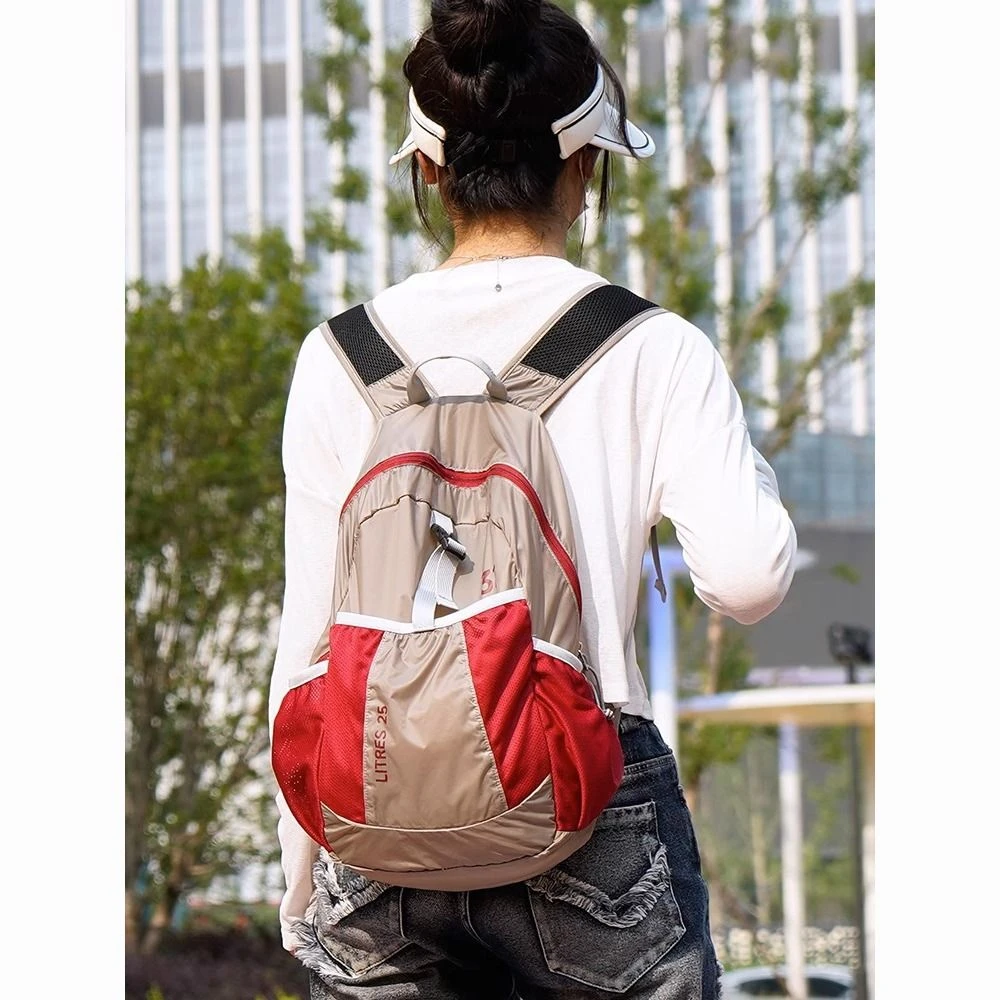 户外双肩包女男20225超轻便携折叠双肩包新款款户外短途登山包