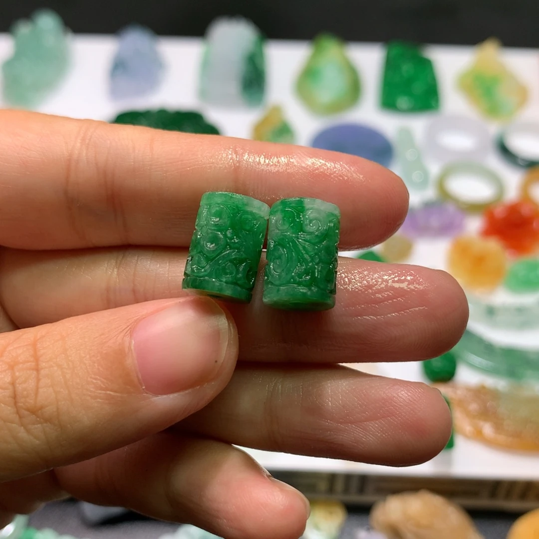 未镶嵌定制翡翠小*点桶珠