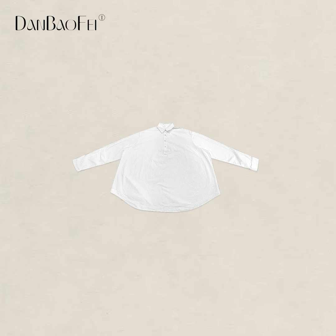 SS 亨利领衬衫 衬衣极简高级纯色宽松廓形半开襟  YLM00817