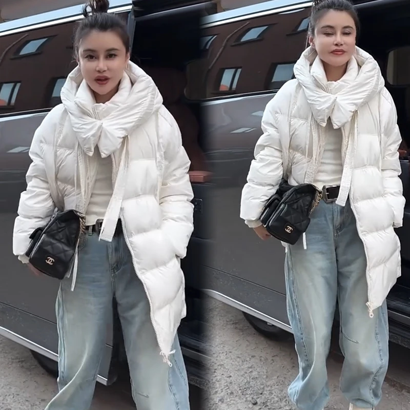 2025秋冬新款时尚显瘦气质网红高档洋气女高级百搭宽松大码棉服潮