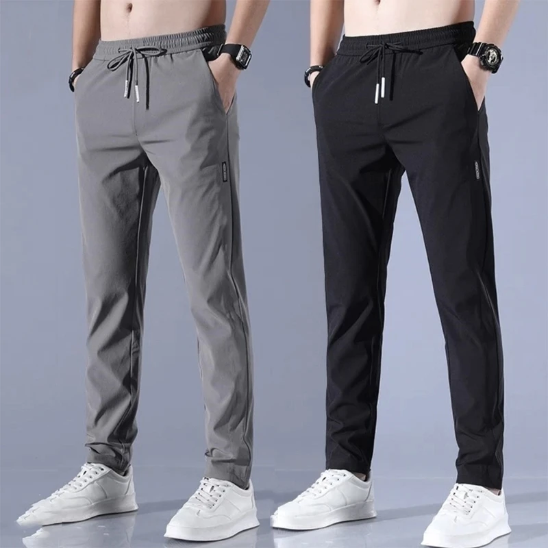 A5男款夏季薄款修身百搭夏日速干运动男士休闲裤子