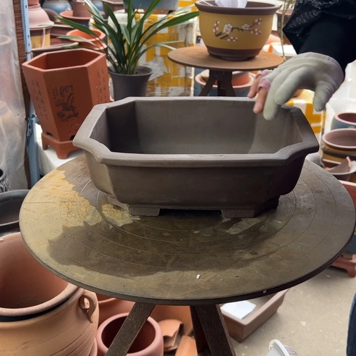 紫砂30切角马槽 口径30×24×10