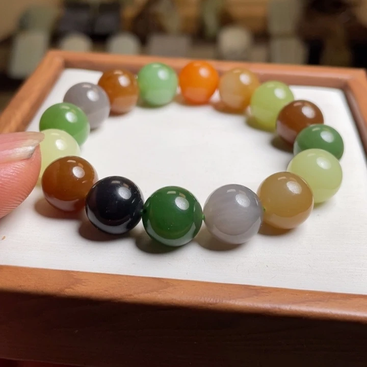 和田玉手链未镶嵌空*