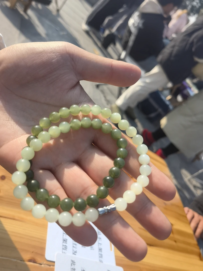 和田玉冰底渐变妈妈链