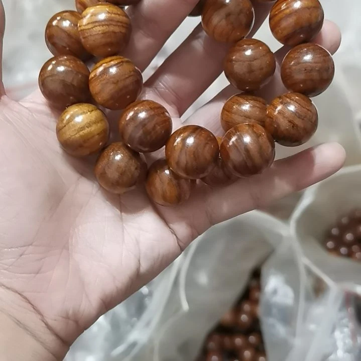 黄花梨/降香黄檀手串/手链20mm黄金虎皮
