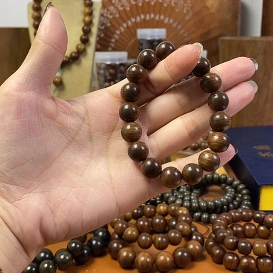 老山檀香黑肉沉水1.2手串