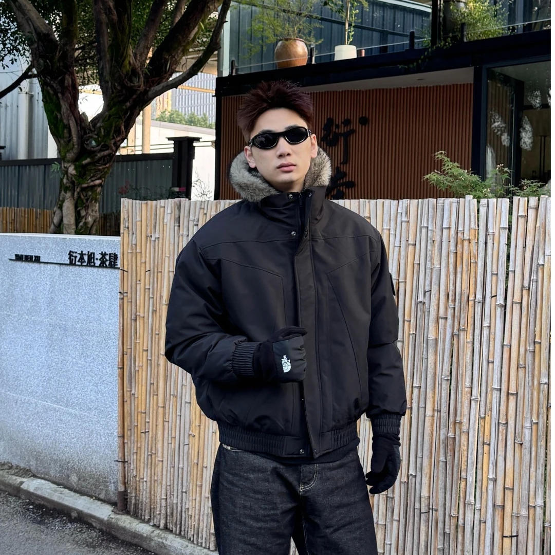 ZPAG冬季美式座山雕新国标90白鸭绒毛绒内里连帽羽绒服保暖夹克